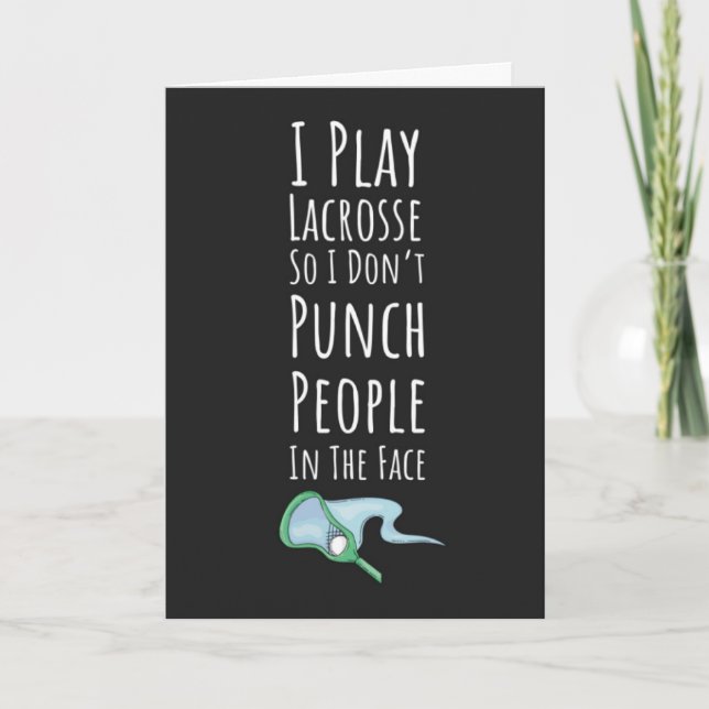 Tarjeta Funny Lacrosse Themed Cards Coach Lax Stick Sports (Anverso)