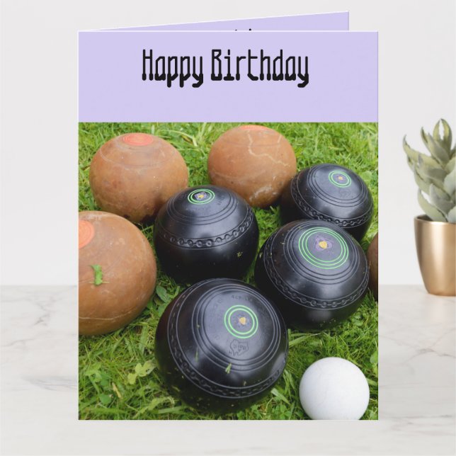 Tarjeta Funny Lavender Lawn Bown, Big Birthday Card (Planta pequeña)