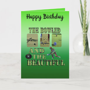Tarjeta Funny Lawn Bowls Bowls deseaba cumpleaños,