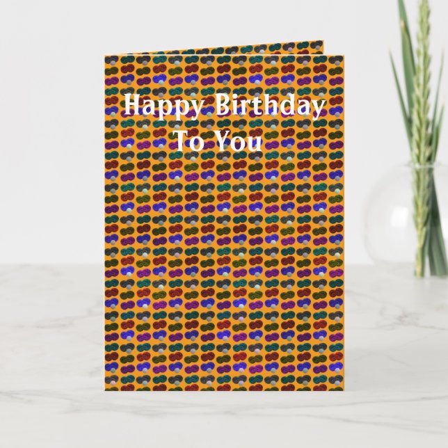 Tarjeta Funny Lawn Bown Pop Art, Birthday Card (Anverso)