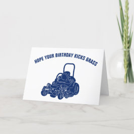 Tarjeta Funny Lawn Mower Cumpleaños de los Landscapers