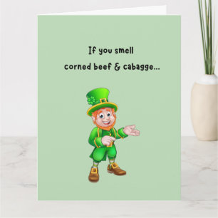 Tarjeta Funny Leprechaun Fart St. Patrick's Day Card