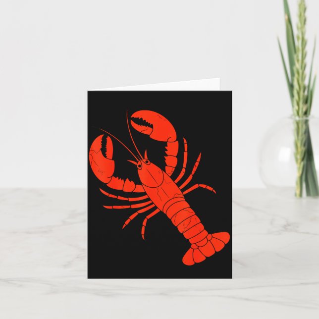 Tarjeta Funny Lobster Design For Men Women Kids Animal Lob (Anverso)