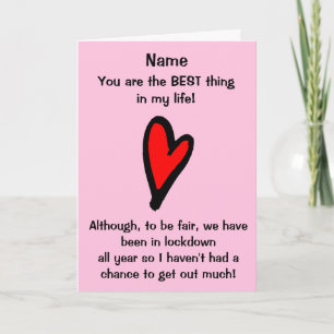 Tarjeta Funny Lockdown Día de San Valentín
