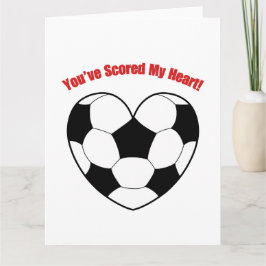 Tarjeta Funny Love Heart Football Pun Valentine Card
