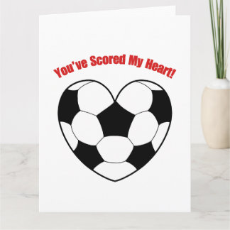 Tarjeta Funny Love Heart Football Pun Valentine Card