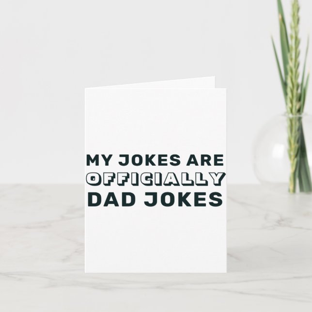 Tarjeta Funny Ly New Dad Daddy Jokes Fathers Day  (Anverso)