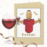 Tarjeta Funny macho Personalizado rojo vino de la etnia cu<br><div class="desc">Que ese tipo especial que celebra su cumpleaños sepa que le estás comiendo en su gran día...  Personalizarlo con su nombre</div>
