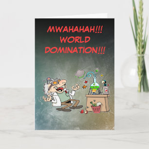 Tarjeta Funny Mad Scientist