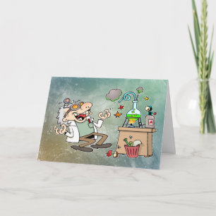 Tarjeta Funny Mad Scientist Personalizado Card