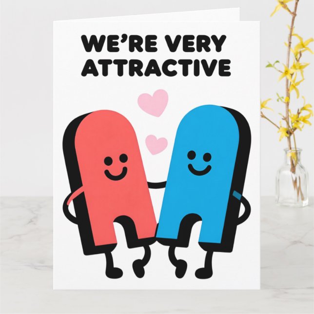 Tarjeta Funny Magnet Love Valentine Greeting Card (flor amarilla)