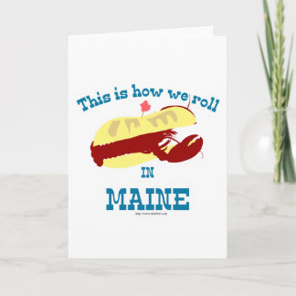 Tarjeta Funny Maine Lobster Roll