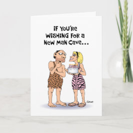 Tarjeta Funny Man Cave Birday Card