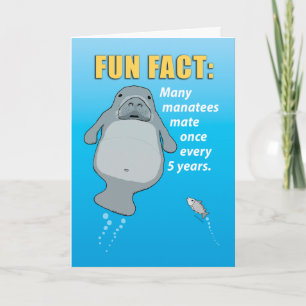 Tarjeta Funny Manatee Mating Habits Cumpleaños