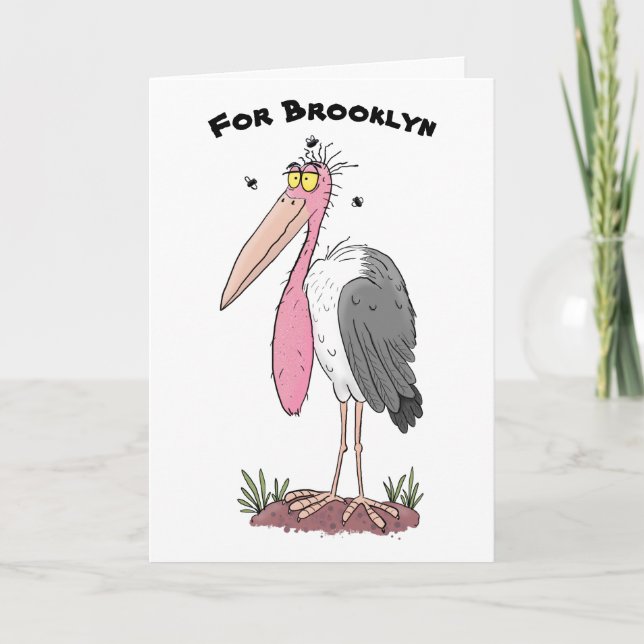 Tarjeta Funny marabou stork personalizado (Anverso)
