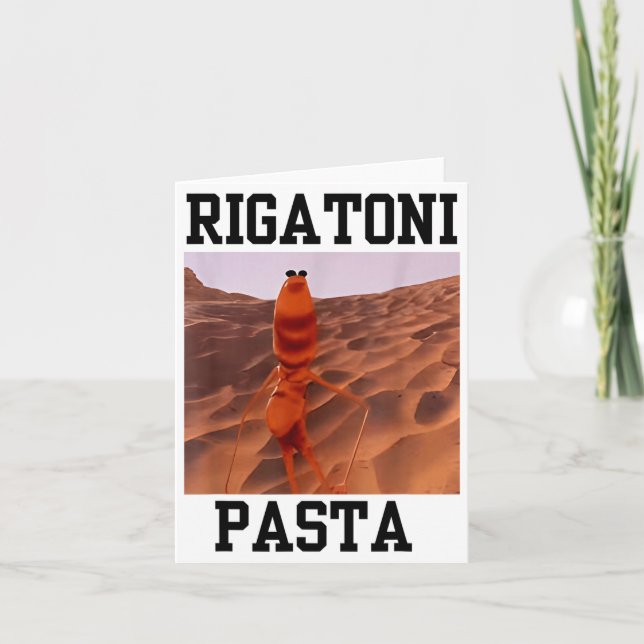 Tarjeta Funny Marcus The Worm Rigatoni Pasta Robert Meme T (Anverso)