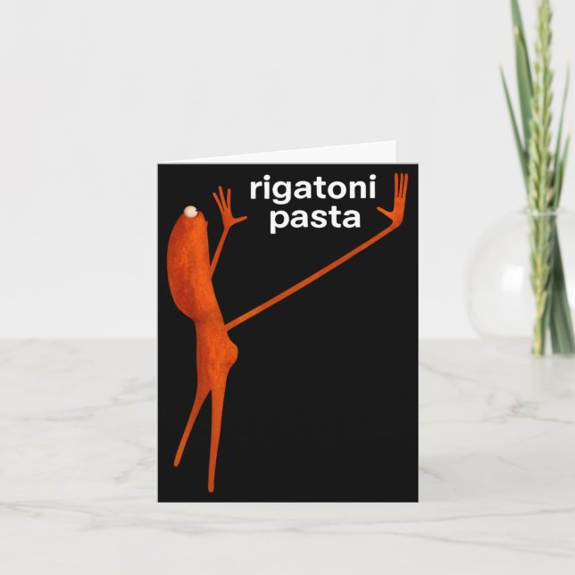 Tarjeta Funny Marcus The Worm Rigatoni Pasta Viral Meme  (Anverso)