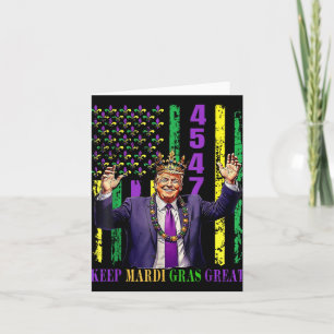 Tarjeta Funny Mardi Gras Donald Trump Mardi Gras Estadouni