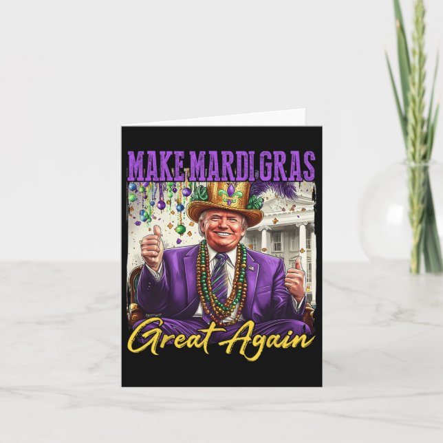 Tarjeta Funny Mardi Gras Donald Trump Mardi Gras Estadouni (Anverso)