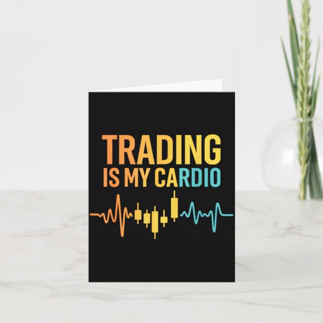 Tarjeta Funny Market For Trader Dad, Trading Quotes Stocks (Anverso)