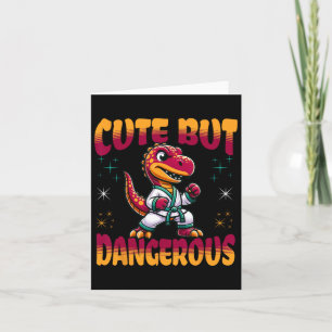 Tarjeta Funny Martial Arts Karate Taekwondo Dinosaur Anima