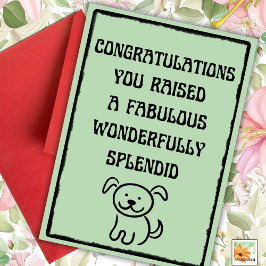 Tarjeta Funny Mascota Happy Fur Día de la Madre Card con f