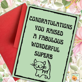 Tarjeta Funny Mascota Happy Fur Día de la Madre Cat foto g