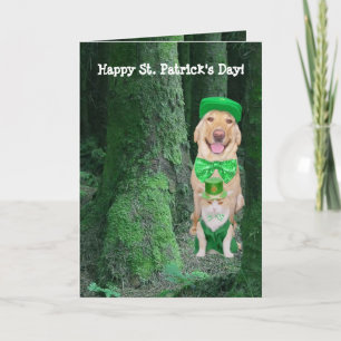 Tarjeta Funny Mascotas St. Patrick