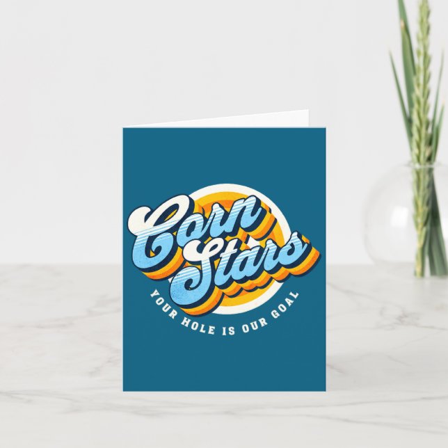 Tarjeta Funny Matching Cornhole Uniforms Corn Stars Cornst (Anverso)