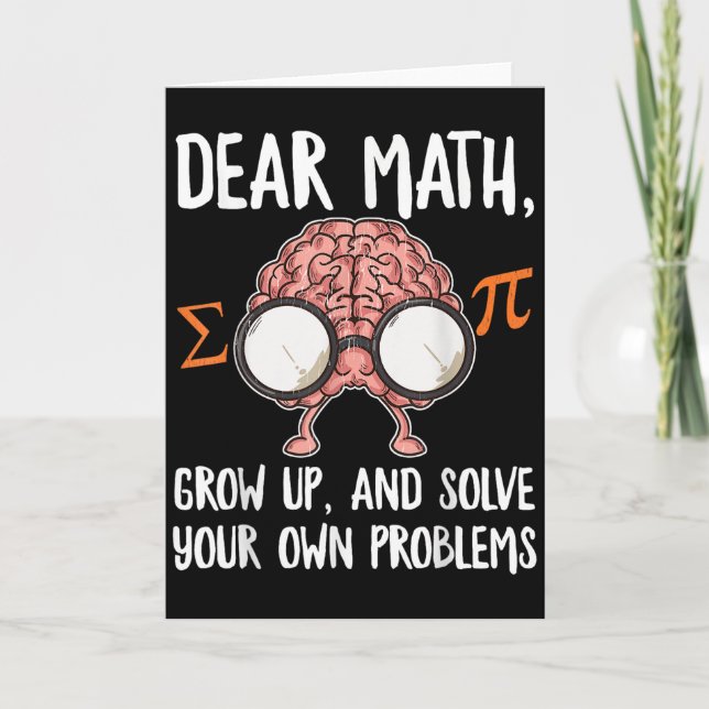 Tarjeta Funny Math Quote For Girls Boys Teens Men Women De (Anverso)