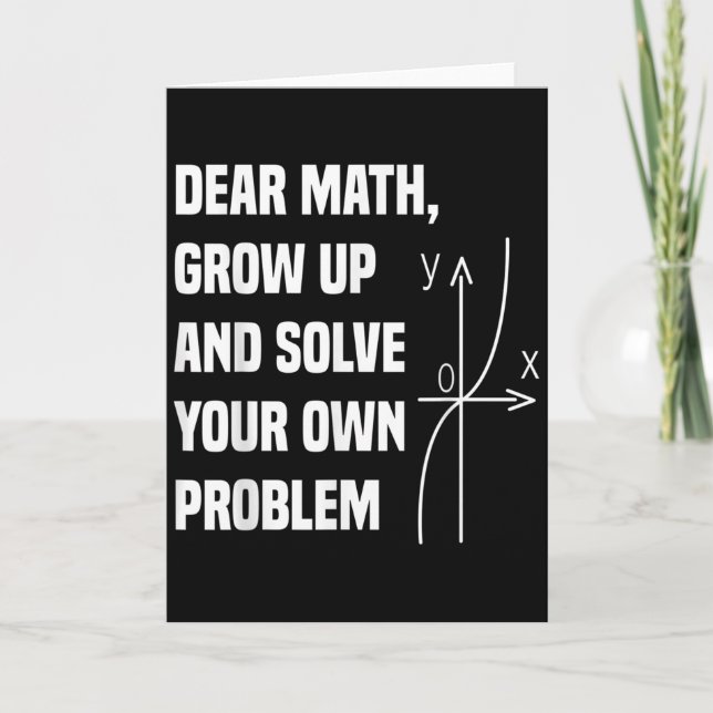 Tarjeta Funny Math Quote For Girls Boys Teens Men Women De (Anverso)