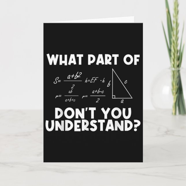 Tarjeta Funny Math Quote Mathematics Dear Math Teacher Sol (Anverso)