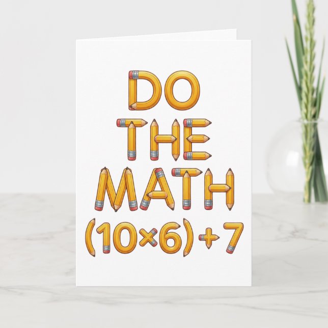 Tarjeta Funny Math Teacher Do The Math (9x7)+4 (Anverso)