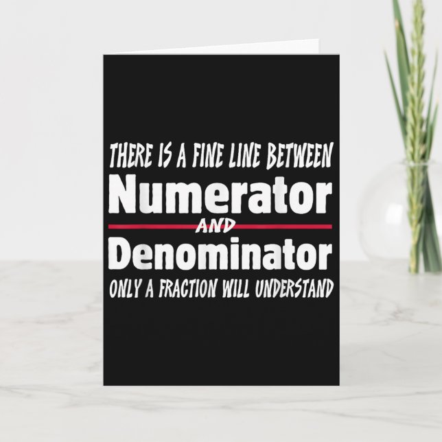 Tarjeta Funny Math Teacher Joke Men Women Fun Student Quot (Anverso)