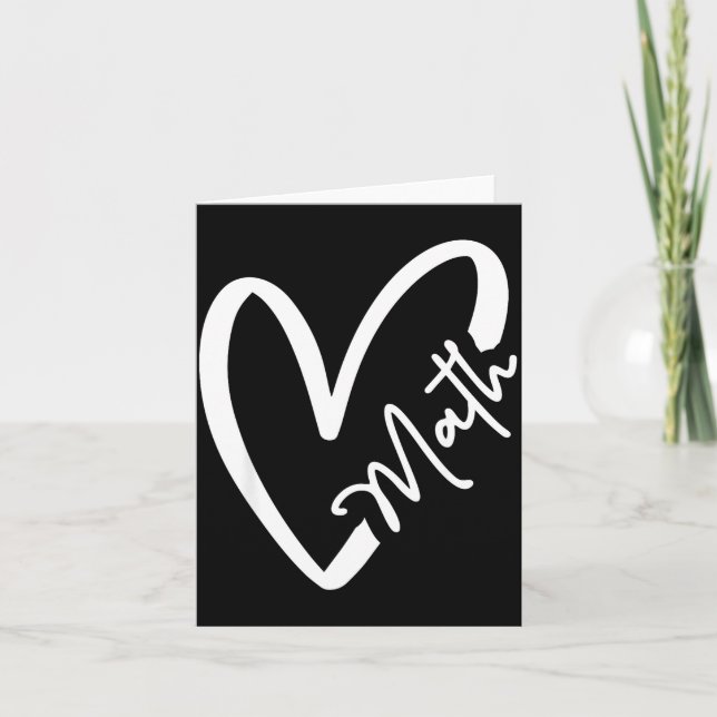 Tarjeta Funny Mathematician Teacher Kids Physicist I Love  (Anverso)