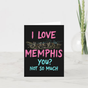 Tarjeta Funny Memphis Tennessee Night Skyline Vintage Tank