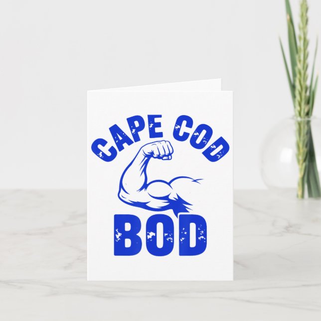 Tarjeta Funny Men's Cape Cod Bod Machusetts Summer Beach F (Anverso)