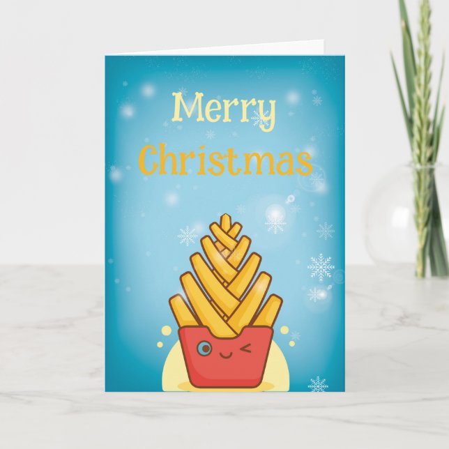 Tarjeta Funny Merry Christmas Folded Greeting Card (Anverso)