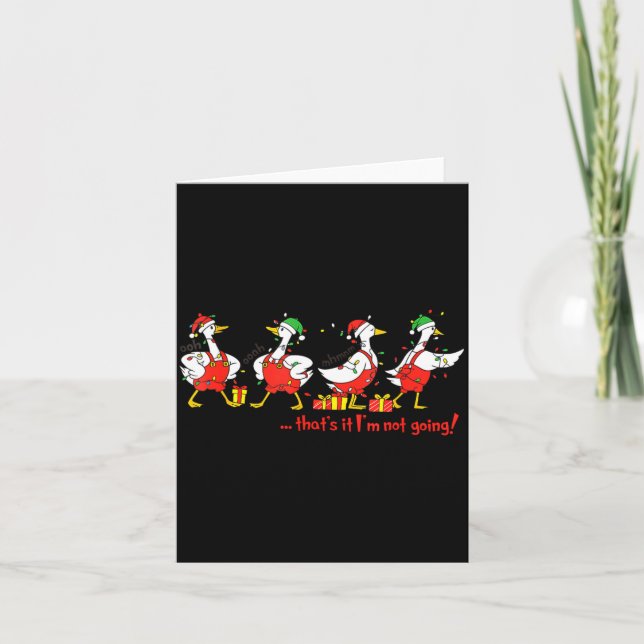 Tarjeta Funny Merry Duckmas Quackmas Pajama Duck Christmas (Anverso)