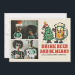 Tarjeta Funny Merry Xmas Groovy Photo Navidades<br><div class="desc">Navidades Feliz Y Brillante</div>