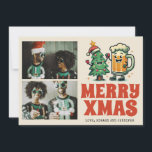 Tarjeta Funny Merry Xmas Groovy Photo Navidades<br><div class="desc">Navidades Feliz Y Brillante</div>