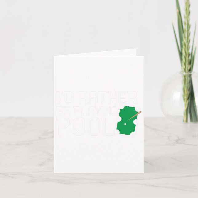 Tarjeta Funny Mesa De Billar Más Que Jugar Billar De Billa (Anverso)