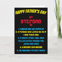 Tarjeta Funny Mi padrastro cita el día del padre