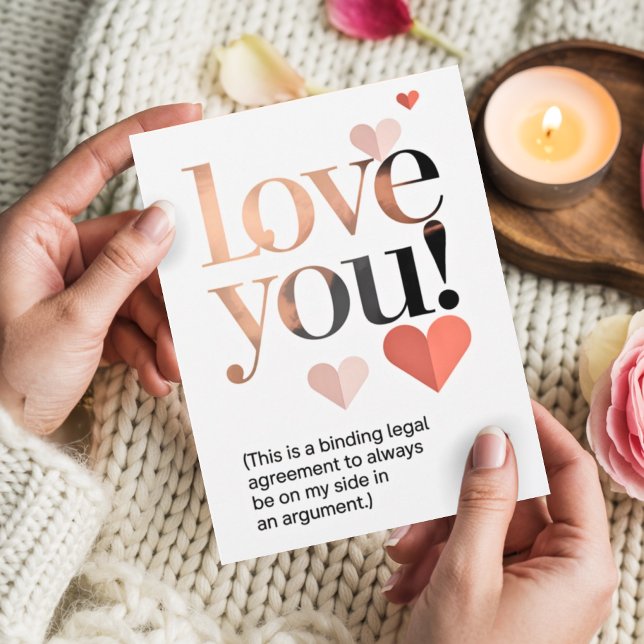 Tarjeta Funny Minimalist Your Mine Valentine's Day  (Subido por el creador)