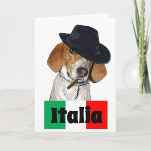 Tarjeta Funny Mobster italiano Charley Dog