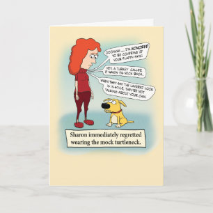 Tarjeta Funny Mock Turtleneck Cumpleaños
