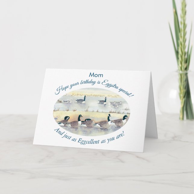 Tarjeta Funny Mom Eggstra Special Bird Art Card Birday Car (Anverso)