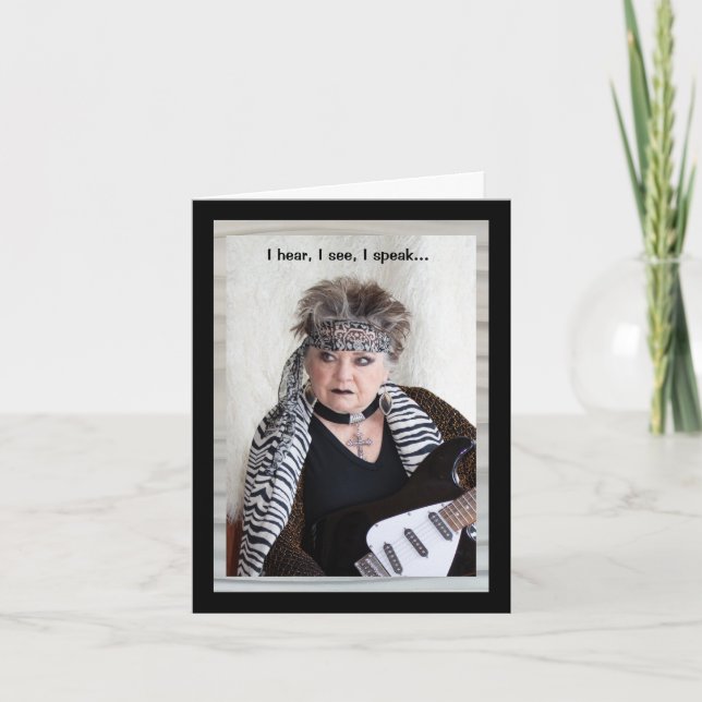 Tarjeta Funny Monkey Business (Anverso)