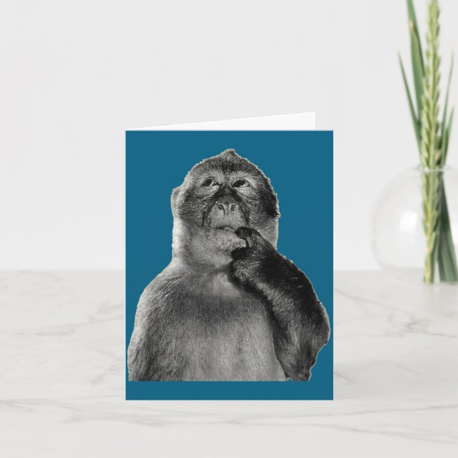 Tarjeta Funny Monkey Meme With Retro Odore Humor Art Style (Anverso)