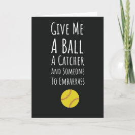 Tarjeta Funny moqueta Pitcher Cards Jugador de Chicas depo